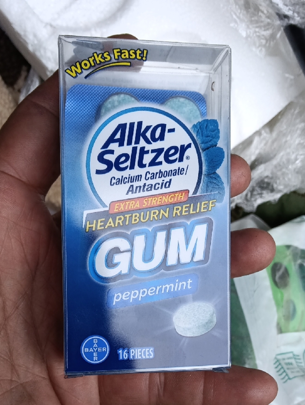 Alla Seltzer Peppermint Heartburn Relief Gum - Discontinued Super Hard To Find
